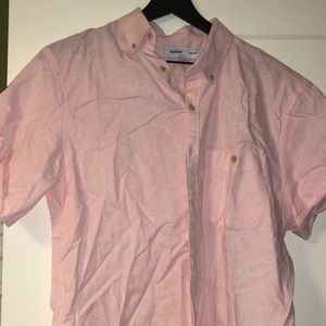 Pastel Pink Short Sleeved Collared Shirt